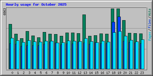 Hourly usage for October 2025